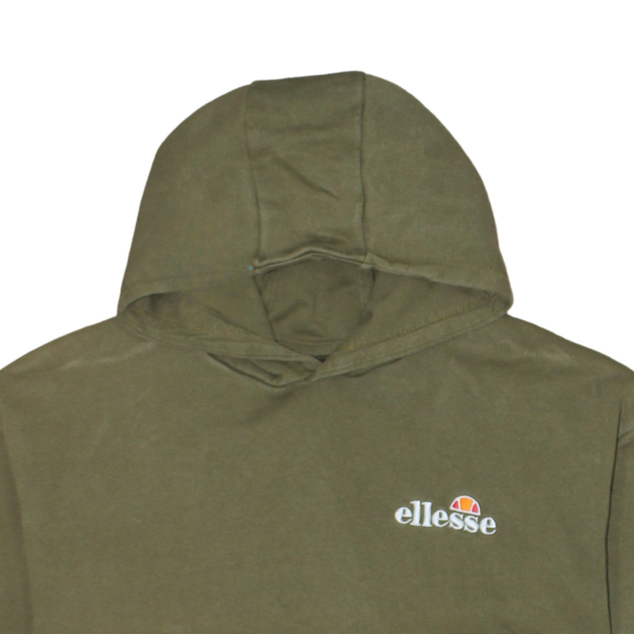 Ellesse Boys Green Pullover Hoodie 13-14 Years Cotton Blend Logo Sweatshirt