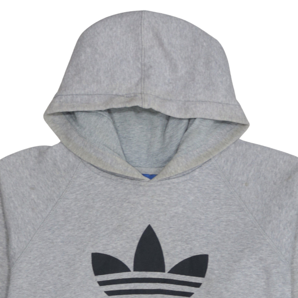 Adidas Men's Grey Pullover Hoodie L Trefoil Logo Sportswear