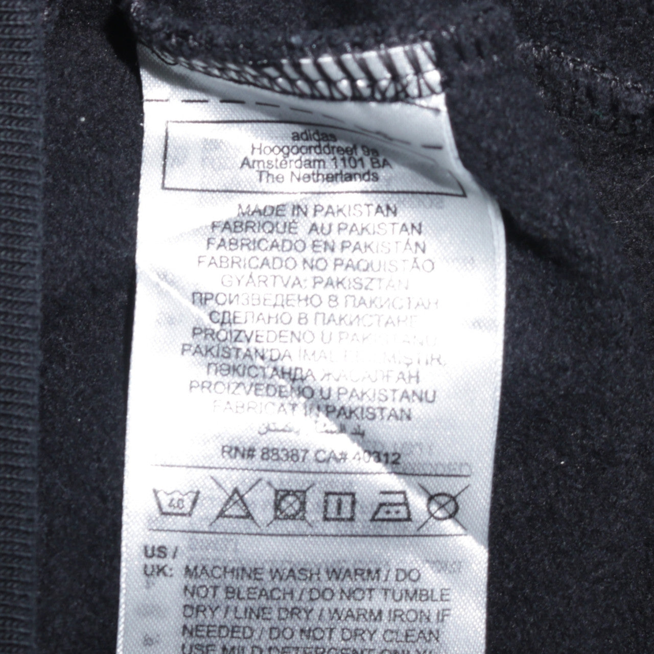 Adidas Men's Black Pullover Hoodie M - Sports Fleece Sweatshirt