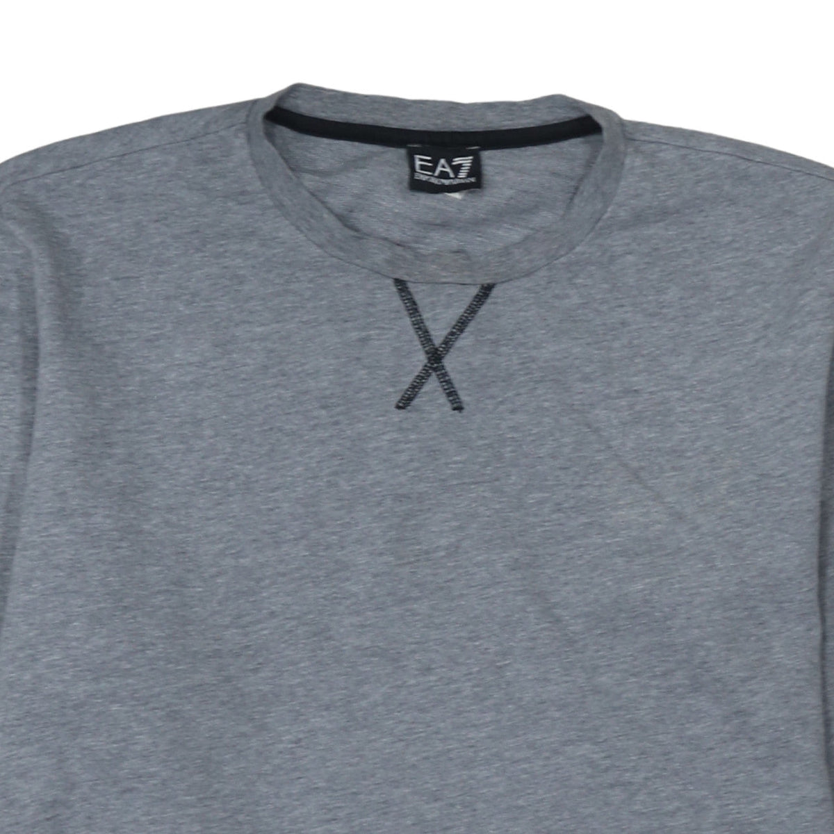 Emporio Armani EA7 Men's Grey XL Crew Neck Cotton Pullover Sweatshirt