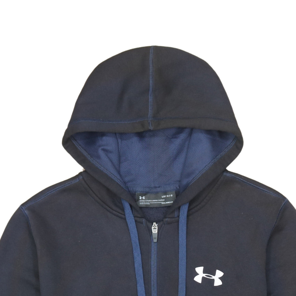 Under Armour Men's Blue Full Zip Hoodie Size L ColdGear Fitted