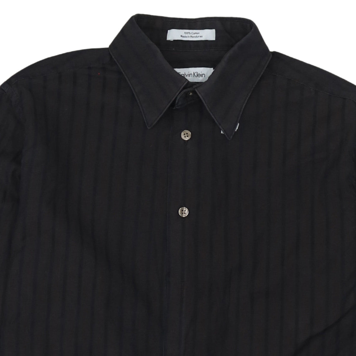 Calvin Klein Men's Black Slim Fit Long Sleeve Striped Button-Up Shirt Size S