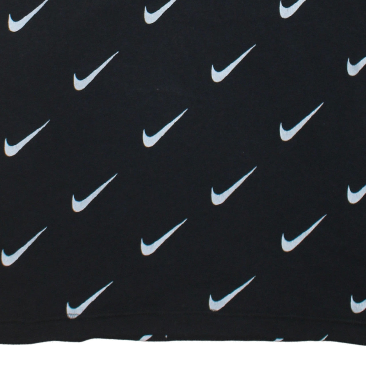 Nike Women’s Black Small Pullover Sweatshirt with All Over Swoosh Logo Print