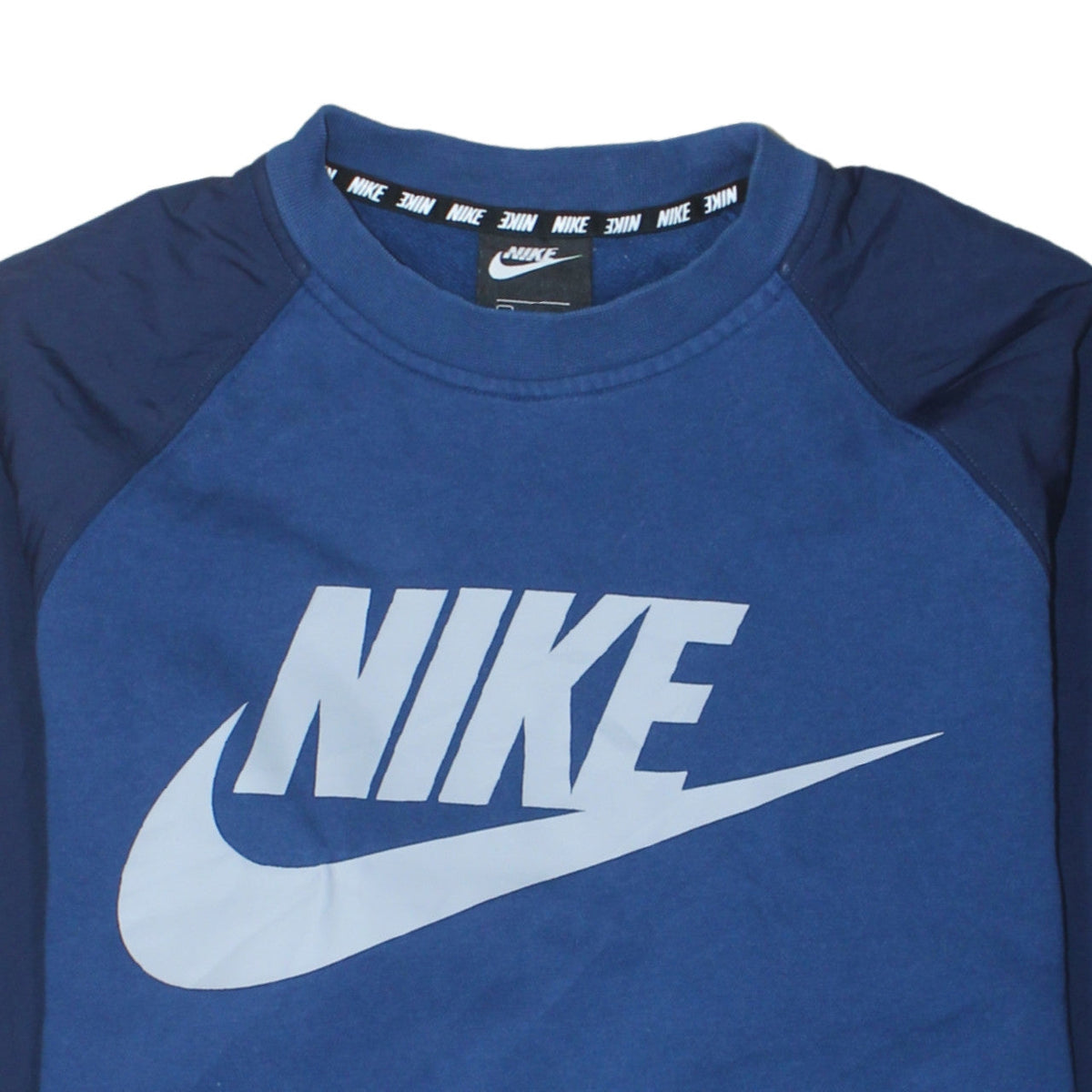 Nike Men's Blue Crew Neck Logo Pullover Sweatshirt Size M