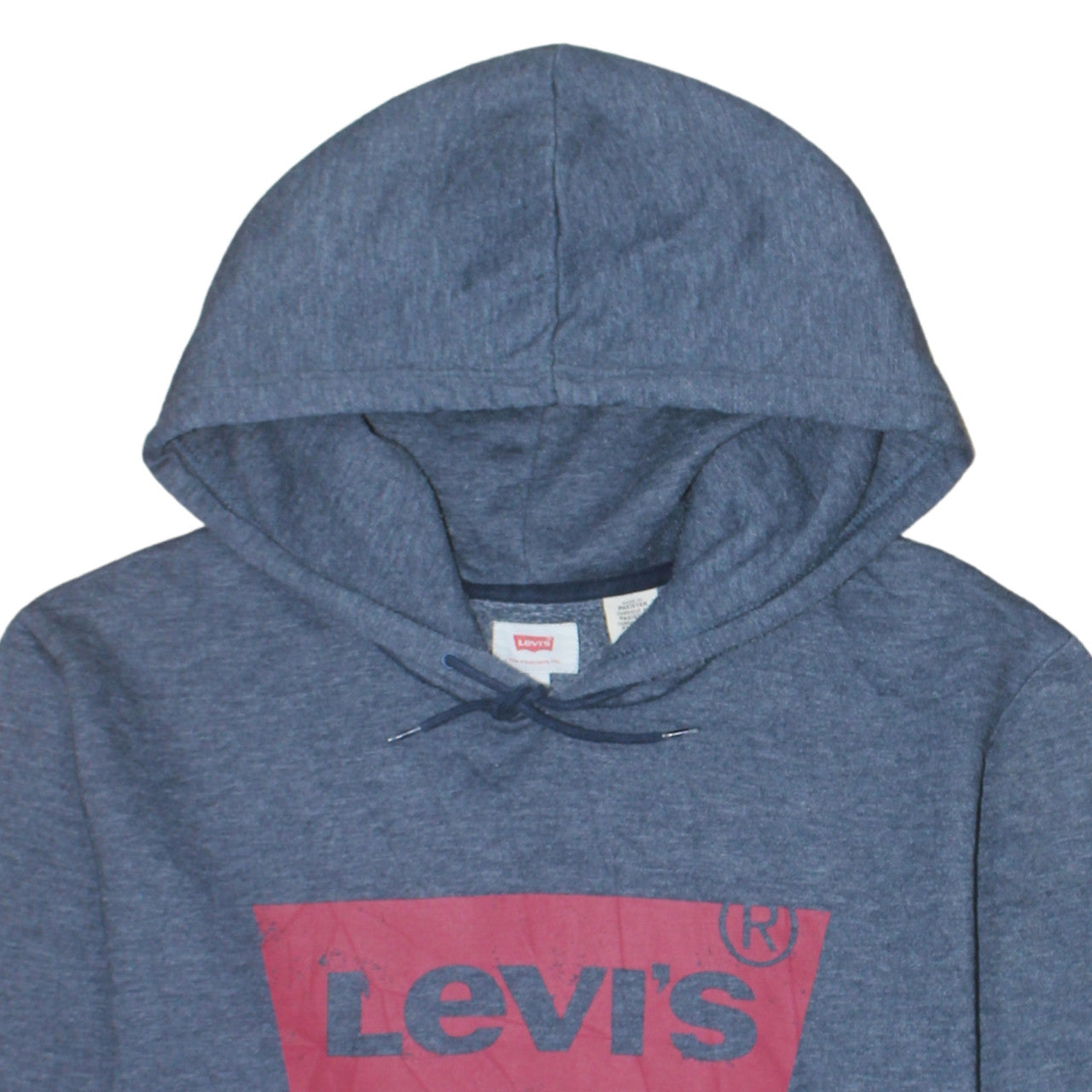 Levi's Men's Blue Pullover Hoodie Size L Graphic Logo Sweatshirt