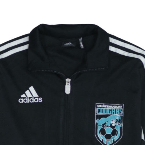 Adidas Boys Black 13-14 Years Climalite Track Jacket Châteauguay Cougars
