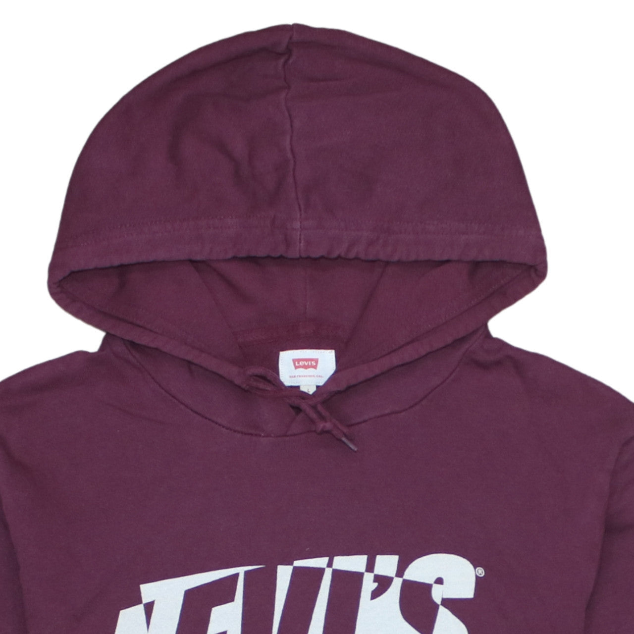 Levi's Men's Purple Pullover Hoodie Size L Logo Graphic Sweatshirt