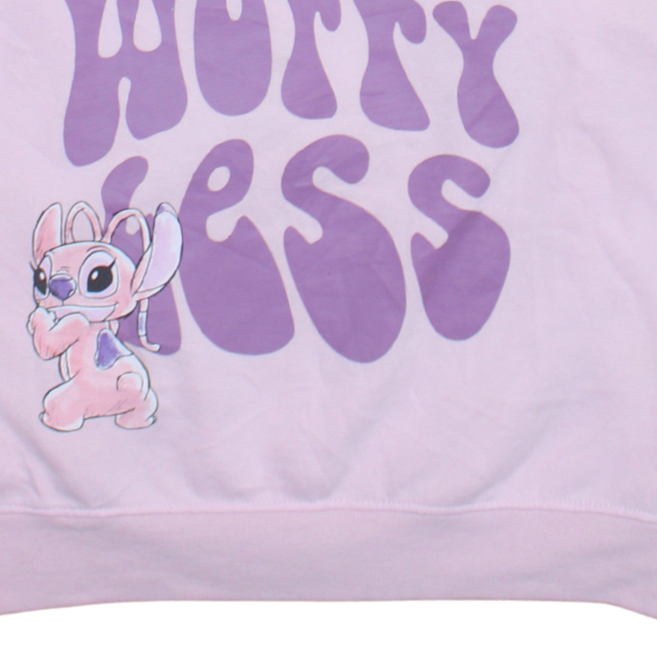Disney Primark Women Pink Stitch Sweatshirt L 14/16 Pullover Crew Neck