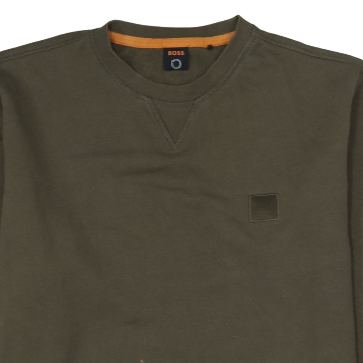 BOSS Men's Green Crew Neck Cotton Sweatshirt Size L