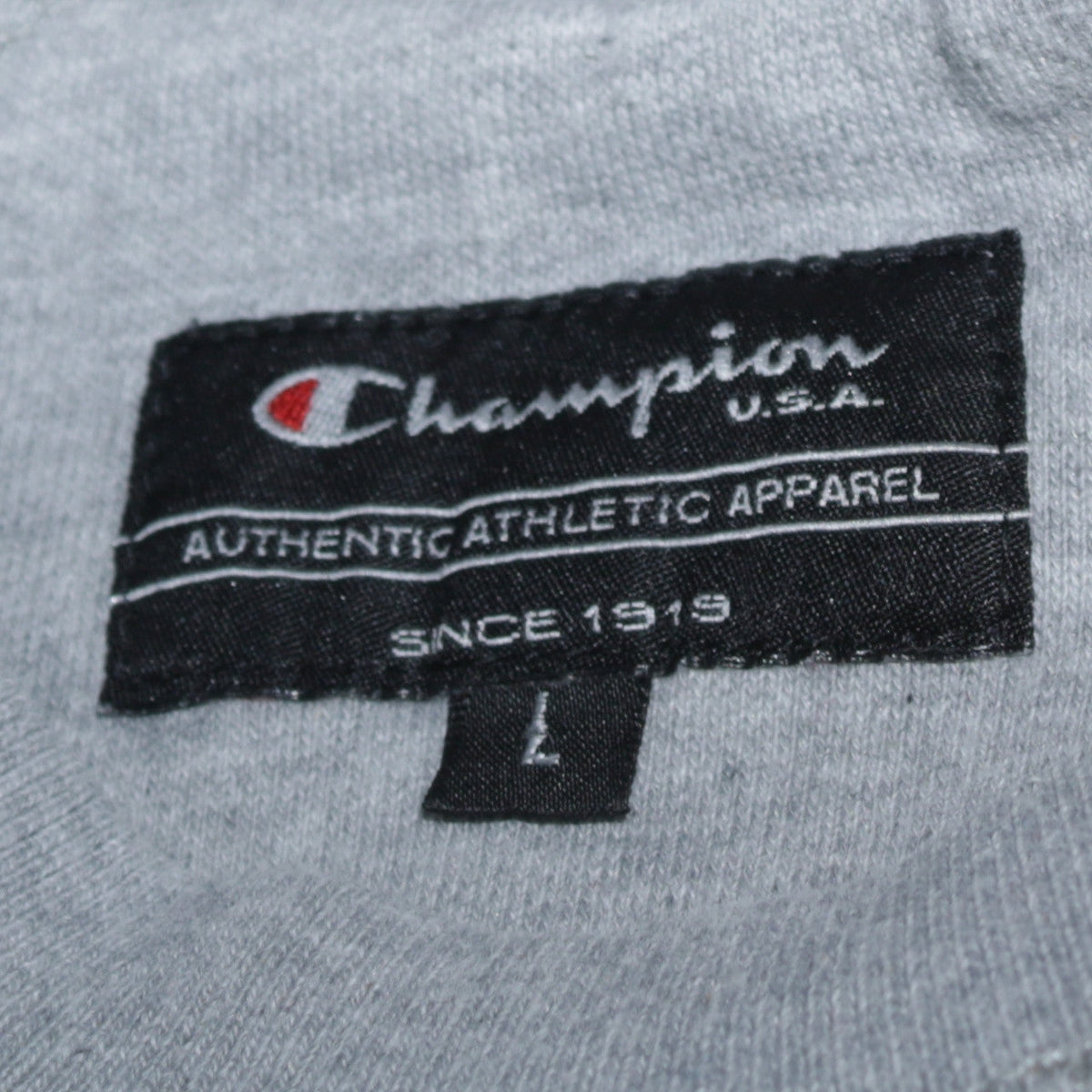Champion Mens Grey Crew Neck Pullover Sweatshirt L Cotton Blend