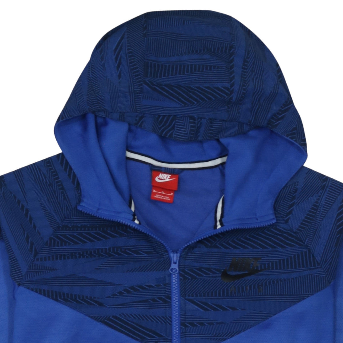 Nike Men's Blue M Full Zip Graphic Hoodie Sweatshirt