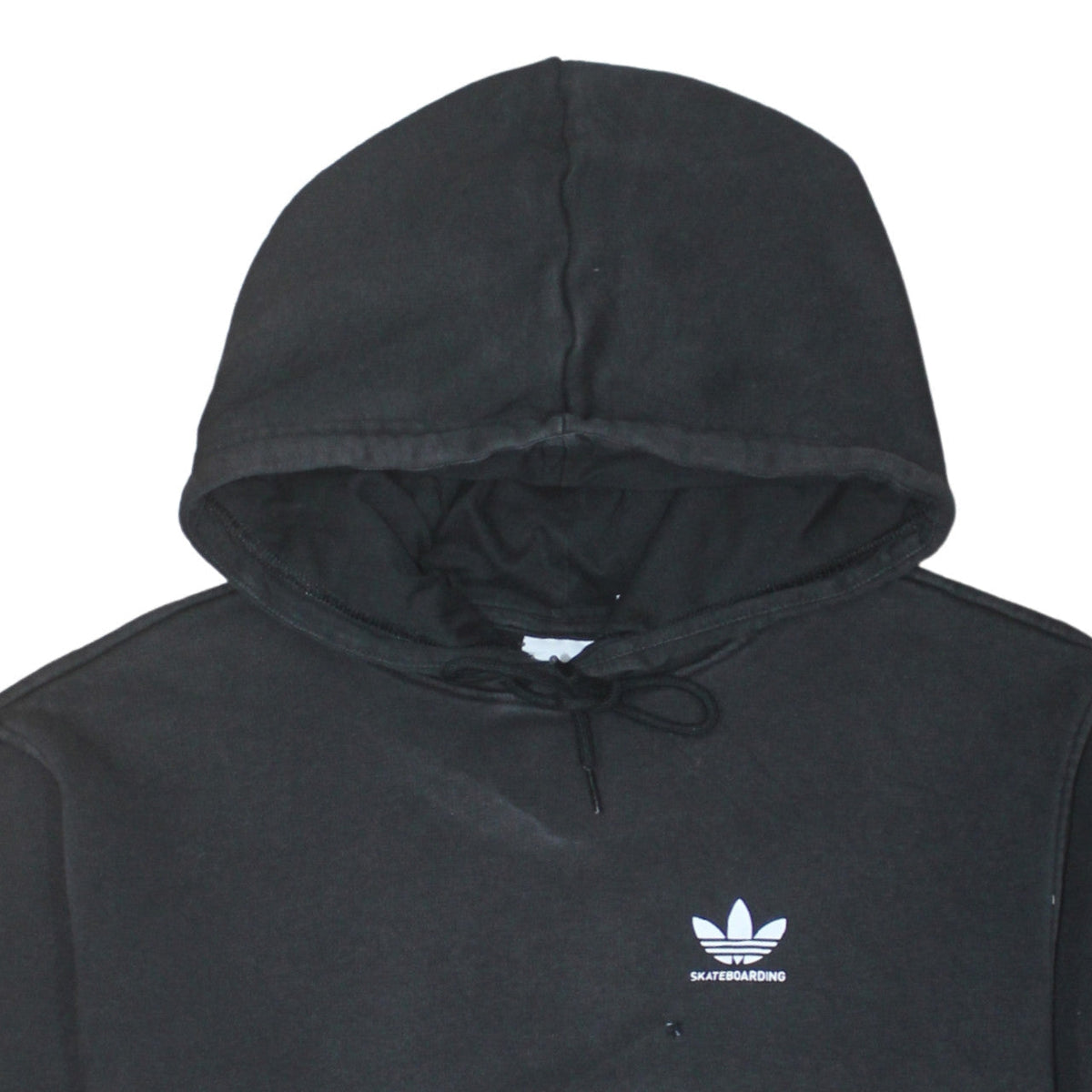 Adidas Men's Black XS Pullover Hoodie Skateboarding Logo Sweatshirt