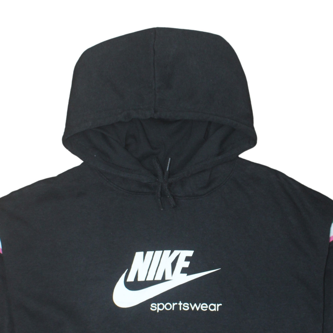 Nike Women Black XL Pullover Hoodie Sportswear Logo Cotton Blend