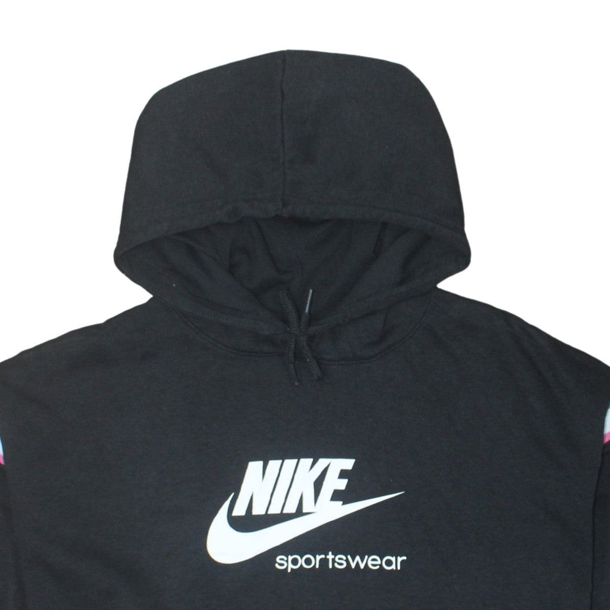 Nike Women Black XL Pullover Hoodie Sportswear Logo Cotton Blend