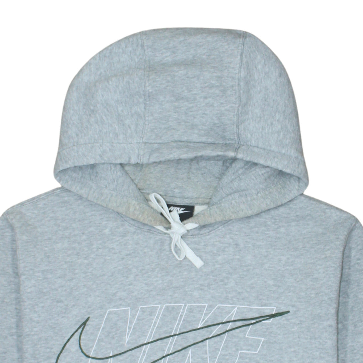 Nike Mens Grey Pullover Hoodie Small Logo Sportswear Fleece