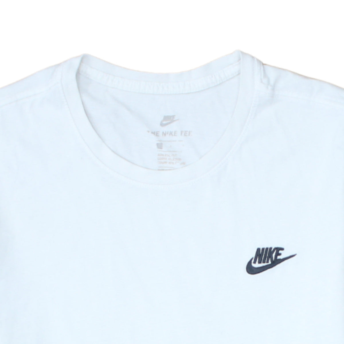 Nike Men's White Crew Neck Short Sleeve Cotton T-Shirt Size M
