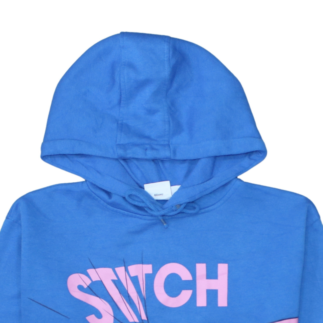 Disney Primark Women Blue XS Pullover Hoodie Stitch Graphic Cotton Blend