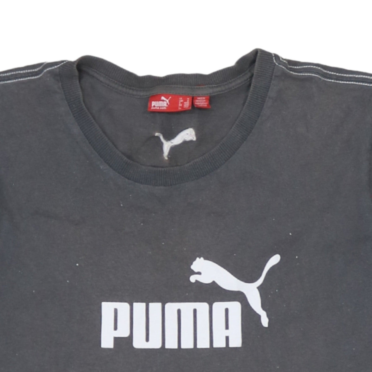 Puma Men's Black Short Sleeve Logo Graphic Cotton T-Shirt M