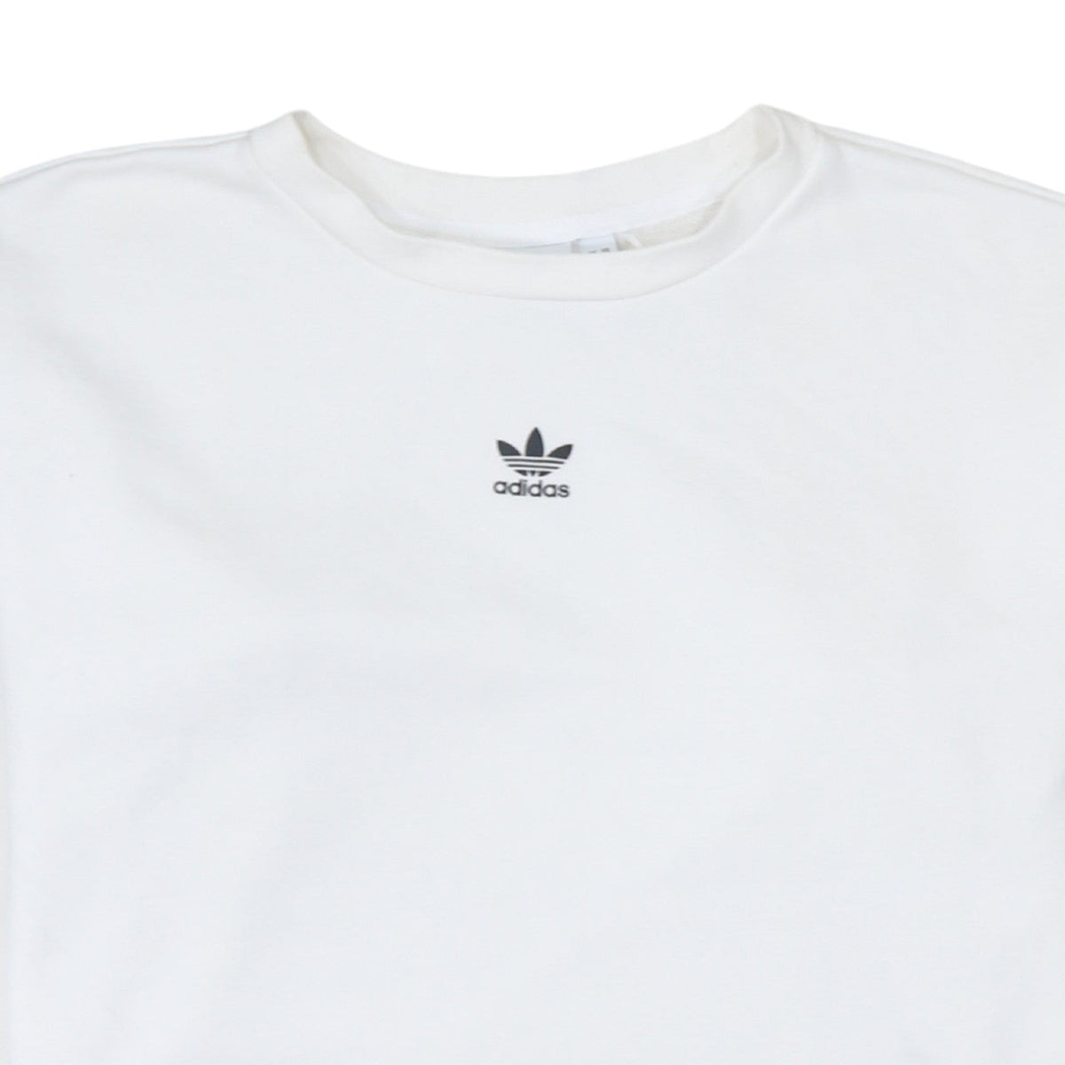 Adidas Women White Crew Neck Long Sleeve Pullover Sweatshirt Size 8