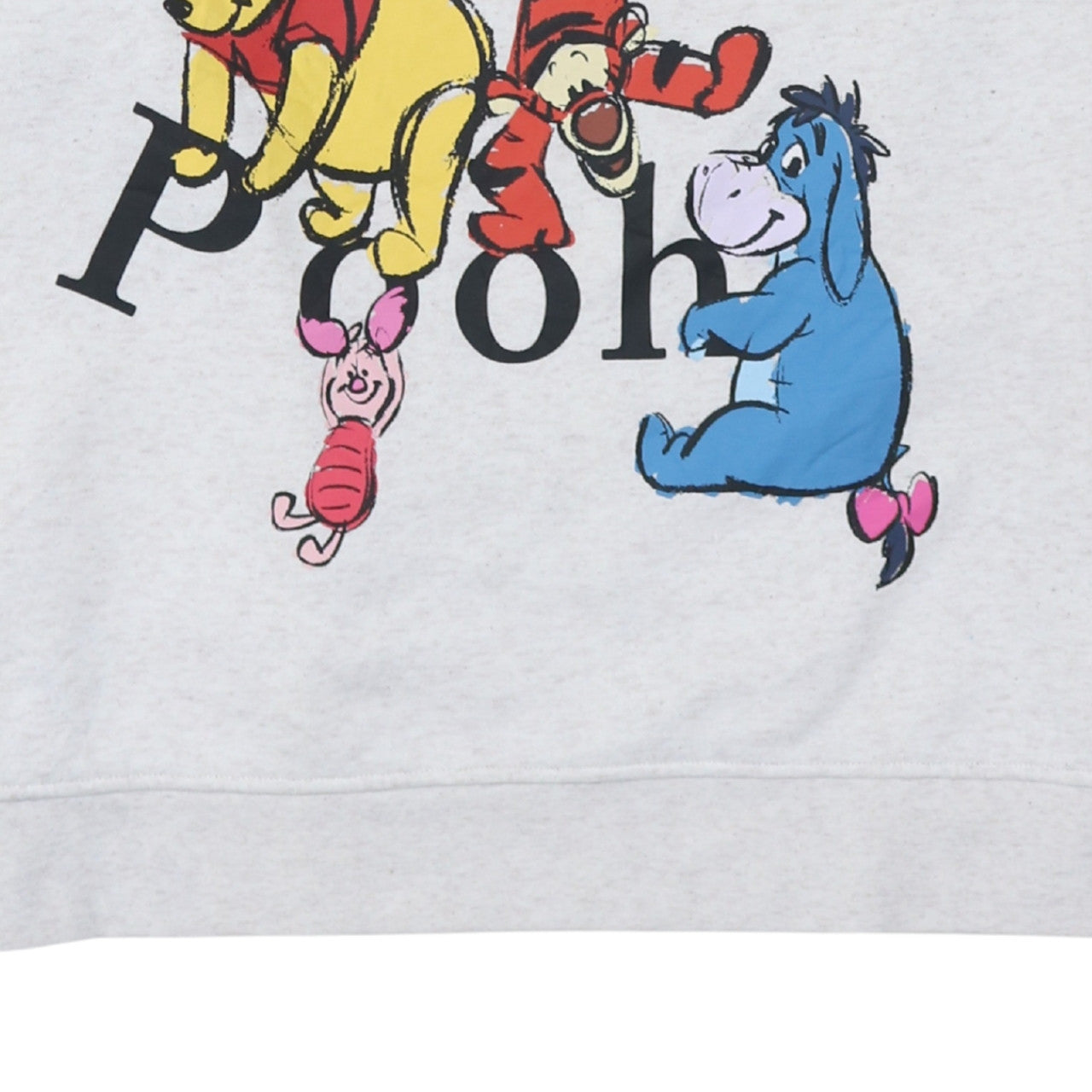 Disney Women Beige Winnie the Pooh Graphic Pullover Sweatshirt Size 12
