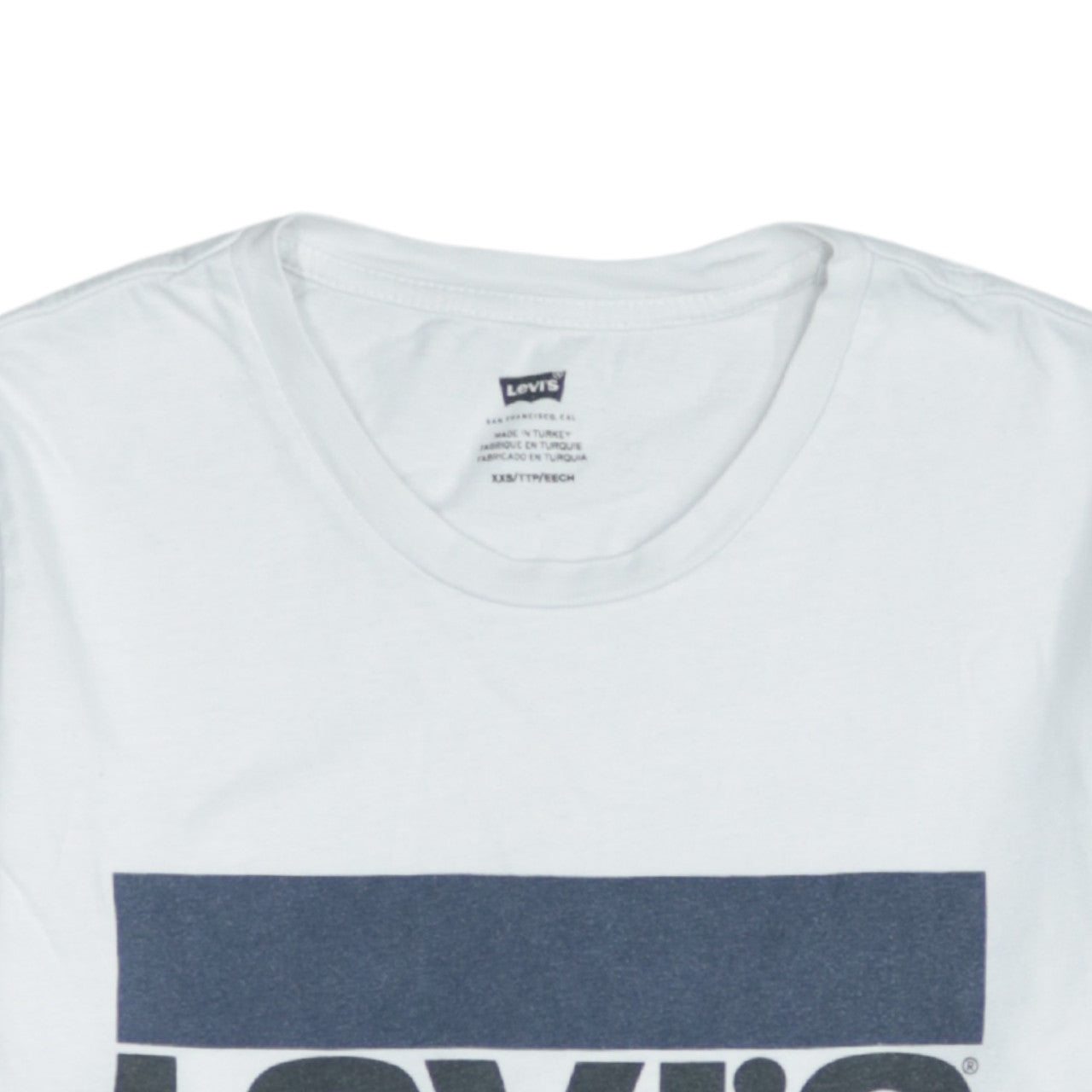 Levi's Men's White Graphic Logo T-Shirt XXS Cotton