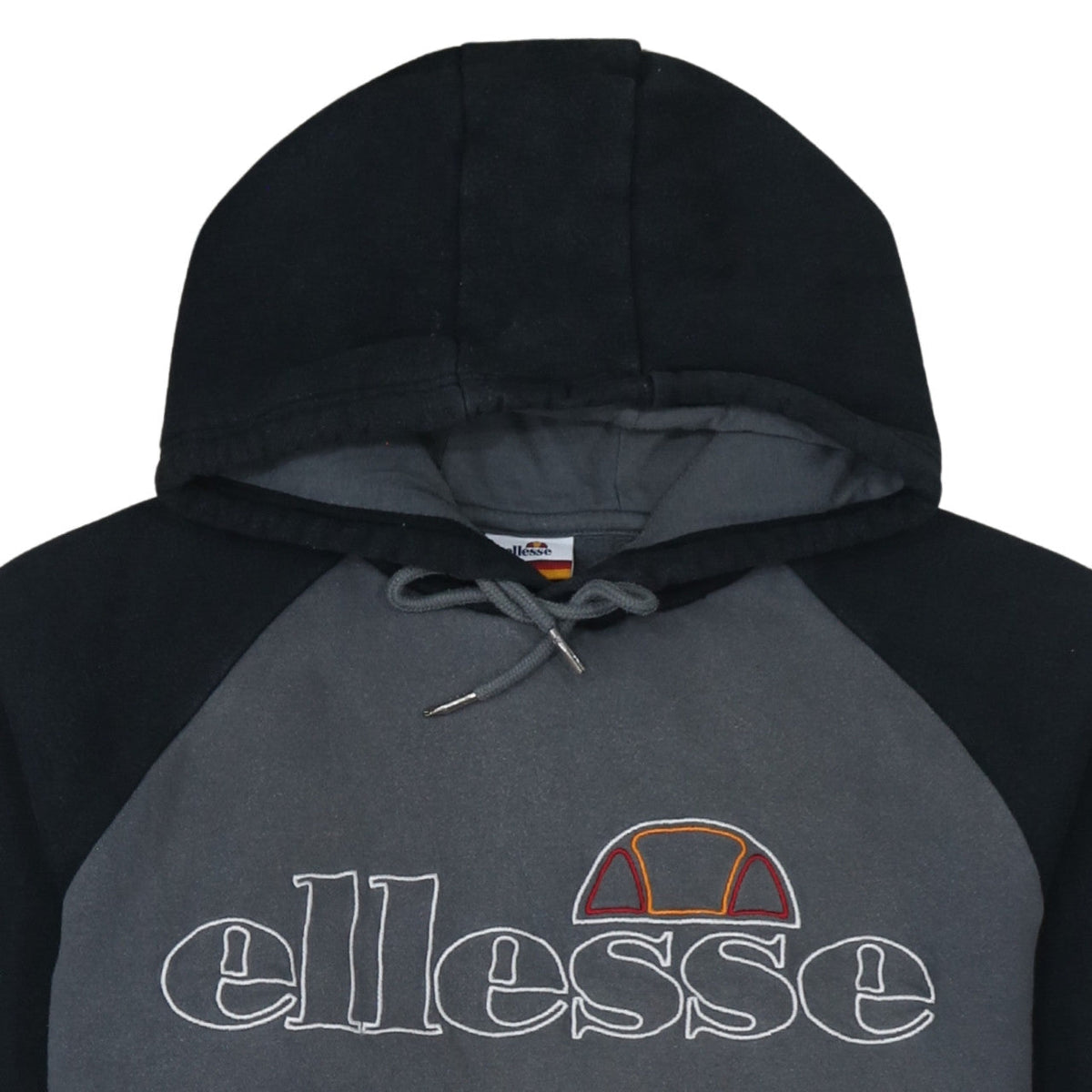 Ellesse Men's Grey Pullover Hoodie L Logo Embroidered Fleece Sweatshirt