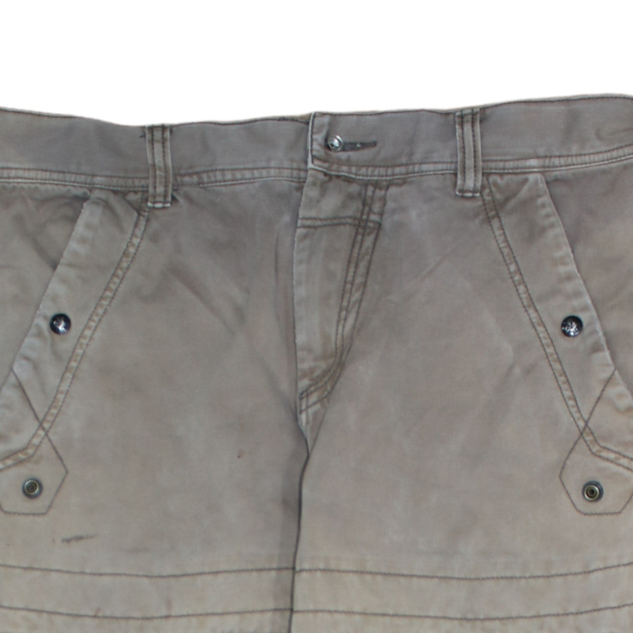 Jeep Men's Beige Cargo Trousers Size M Regular Cotton Utility Pants