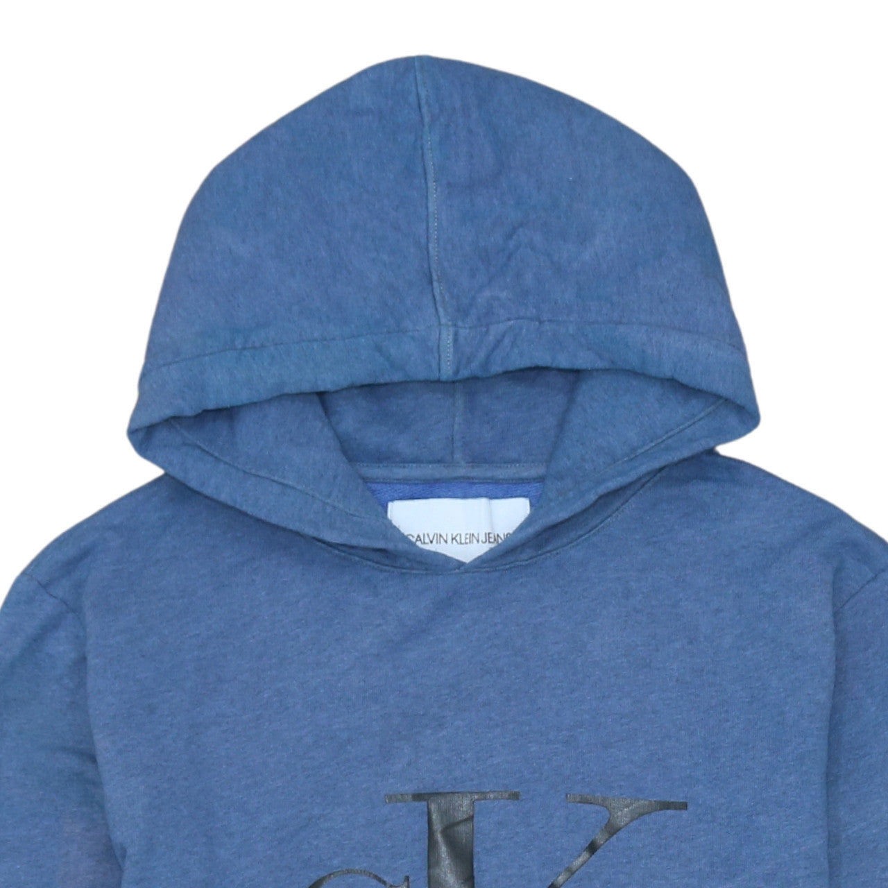 Calvin Klein Jeans Men’s Blue Small Pullover Hoodie with Logo