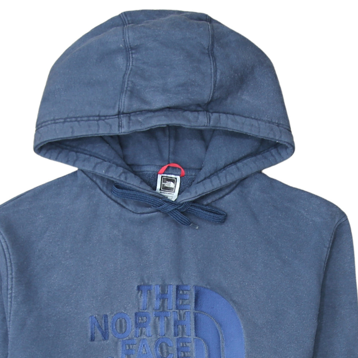 The North Face Men's Blue Pullover Hoodie Size M Embroidered Logo Cotton