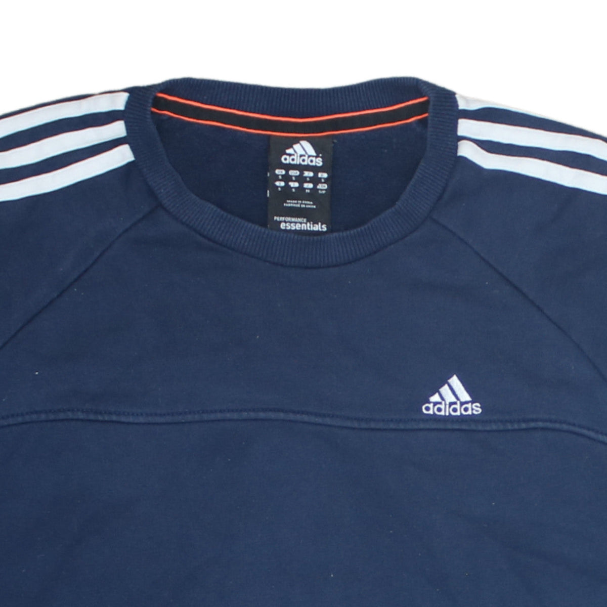 Adidas Mens Blue Essentials Performance Crew Neck Sweatshirt Small