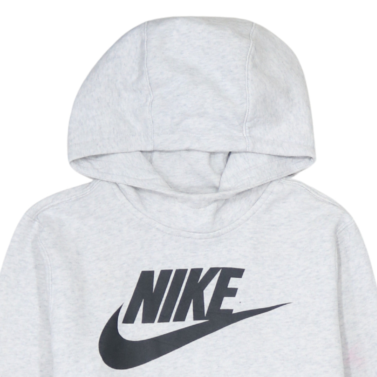 Nike Boys Grey Pullover Hoodie 12-13 Years Regular Fit Logo Print