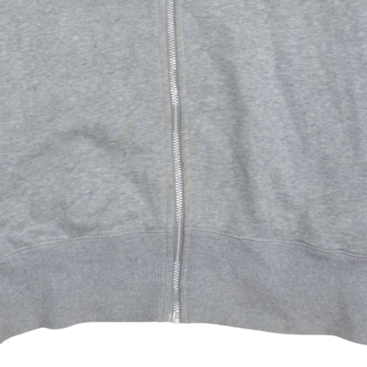 Nike Men's Grey Full Zip Sweatshirt L Cotton Blend Sportswear