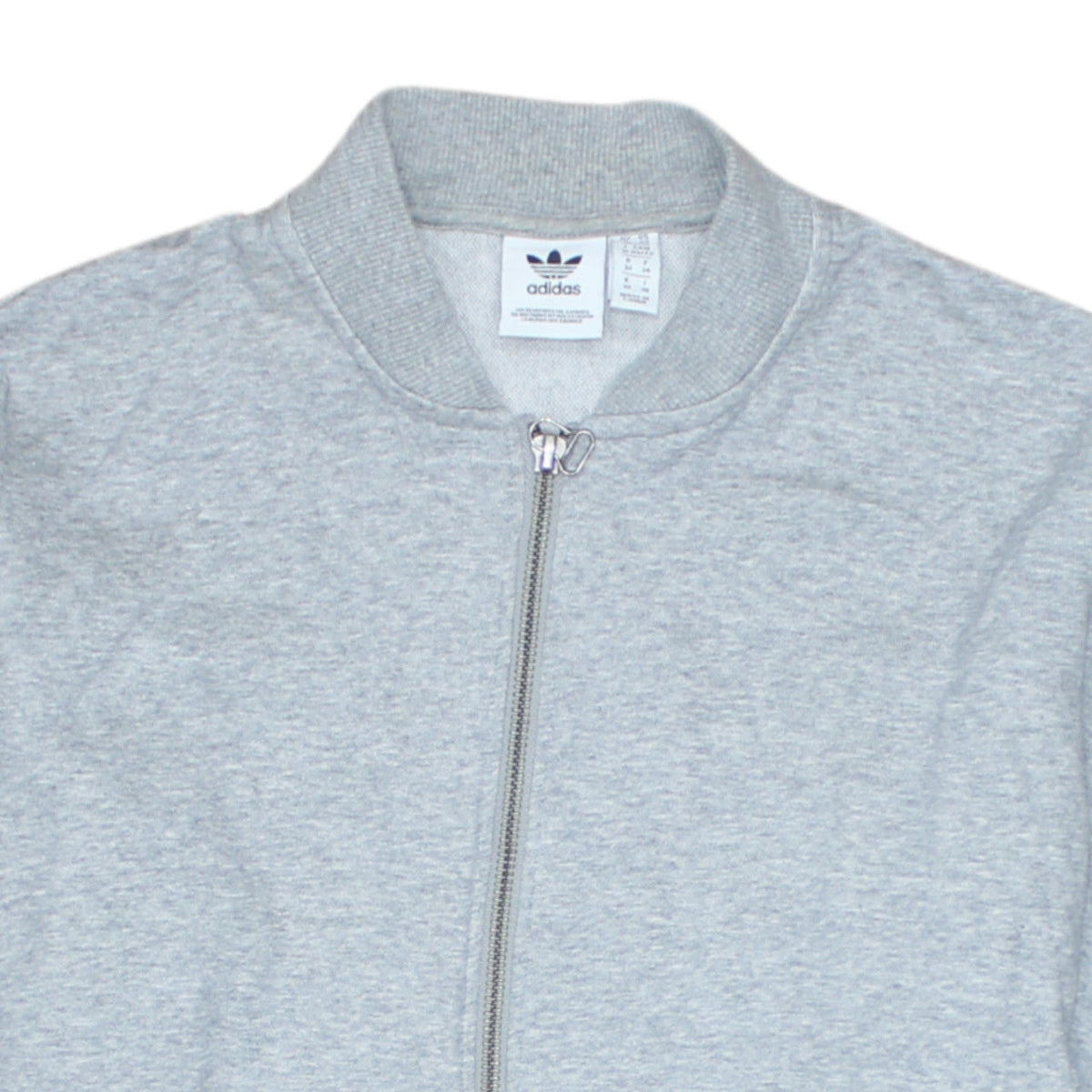 Adidas Womens Grey Full Zip Sweatshirt XS Classic Zip Jacket
