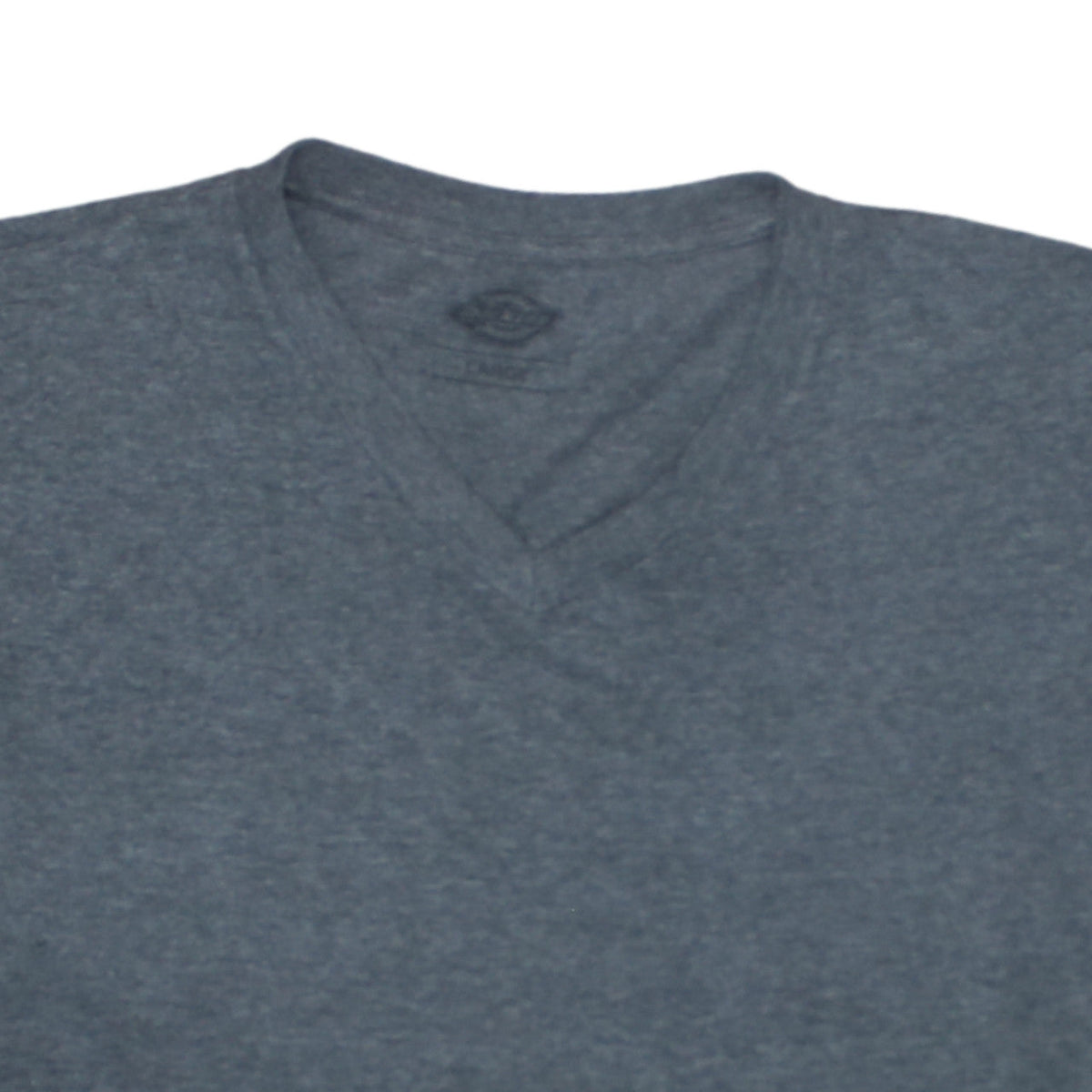 Dickies Men Grey V-Neck Short Sleeve Cotton Blend T-Shirt Size L