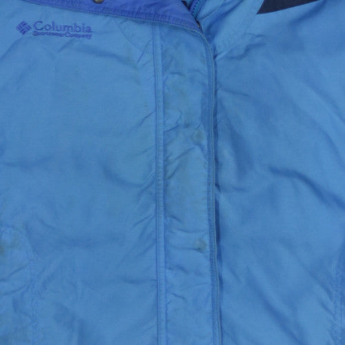 Columbia Women's Blue Nylon Waterproof Parka Jacket M