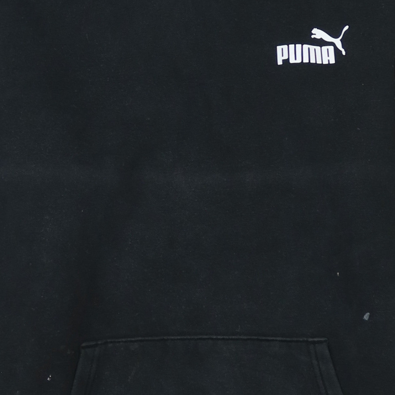 Puma Men's Black Pullover Hoodie L Logo Fleece Sweatshirt