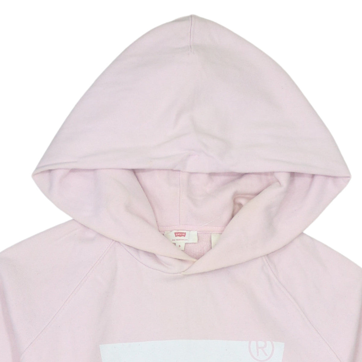 Levi's Women Pink Pullover Hoodie Small Cotton Logo Casual