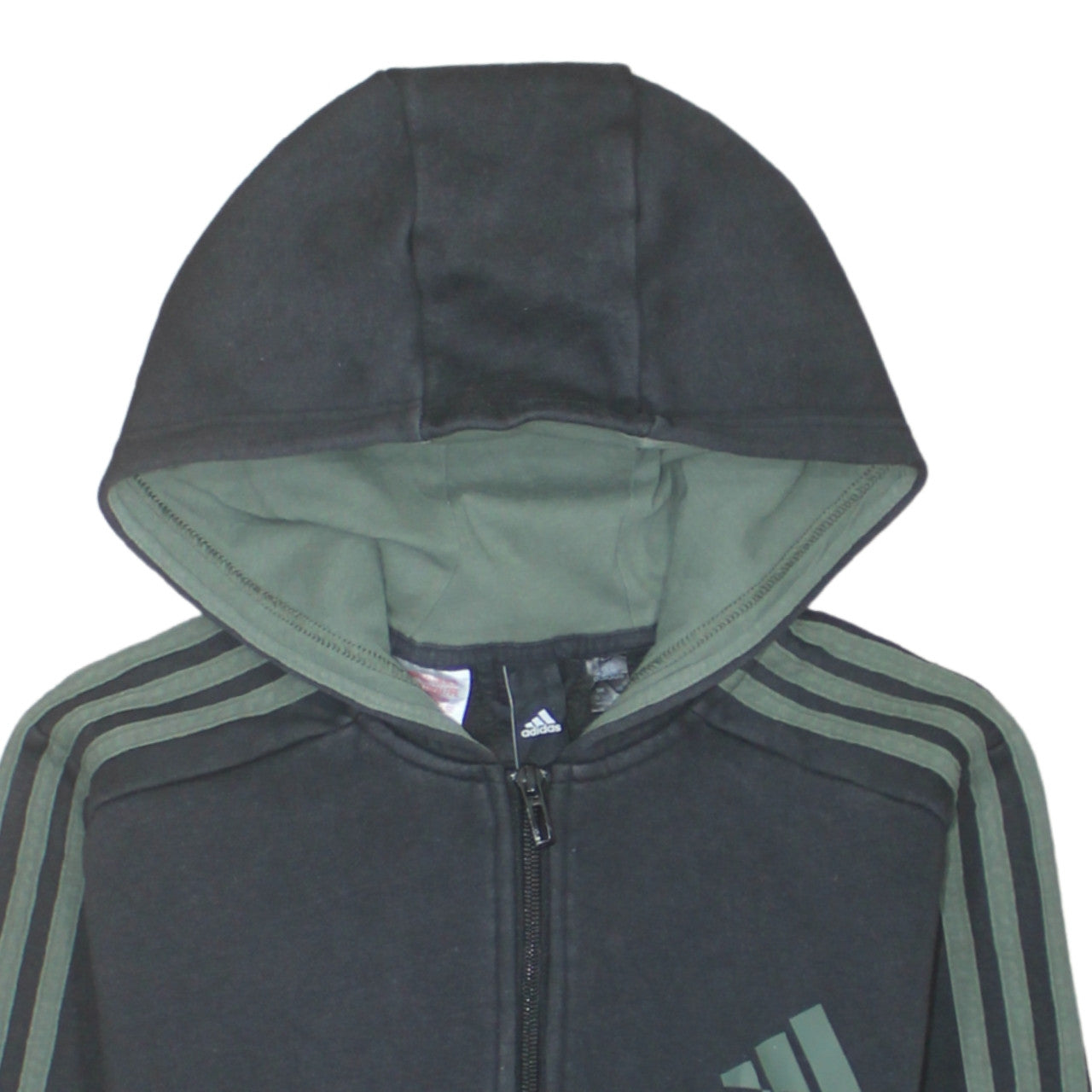 Adidas Boys Black Full Zip Hoodie 13-14 Years Hooded Sports Sweatshirt