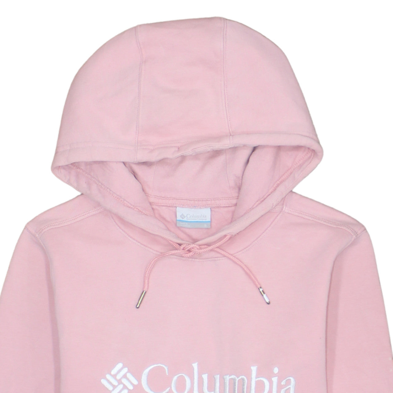 Columbia Women’s Pink Pullover Hoodie S Cotton Blend Logo Casual