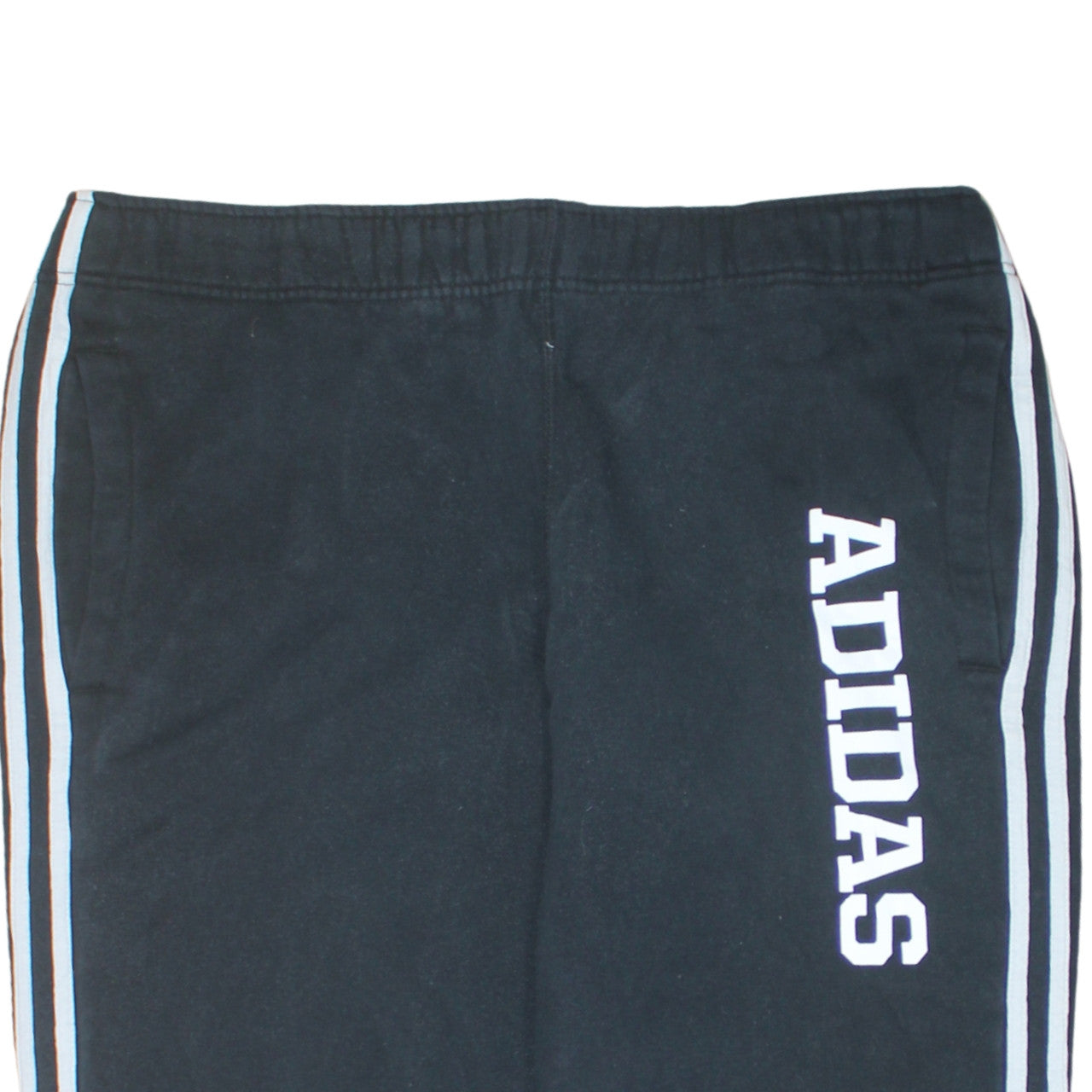 Adidas Men's Black Jogger Fleece Sweatpants L Side Stripe Regular Fit