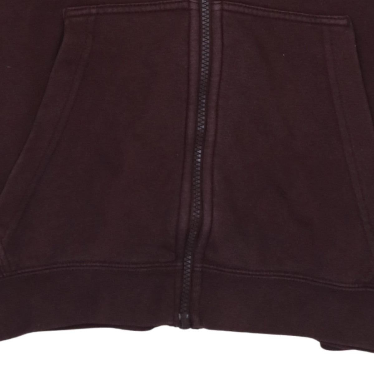 Nike Men's Brown Full Zip Hoodie S Regular Fit Logo Sweatshirt