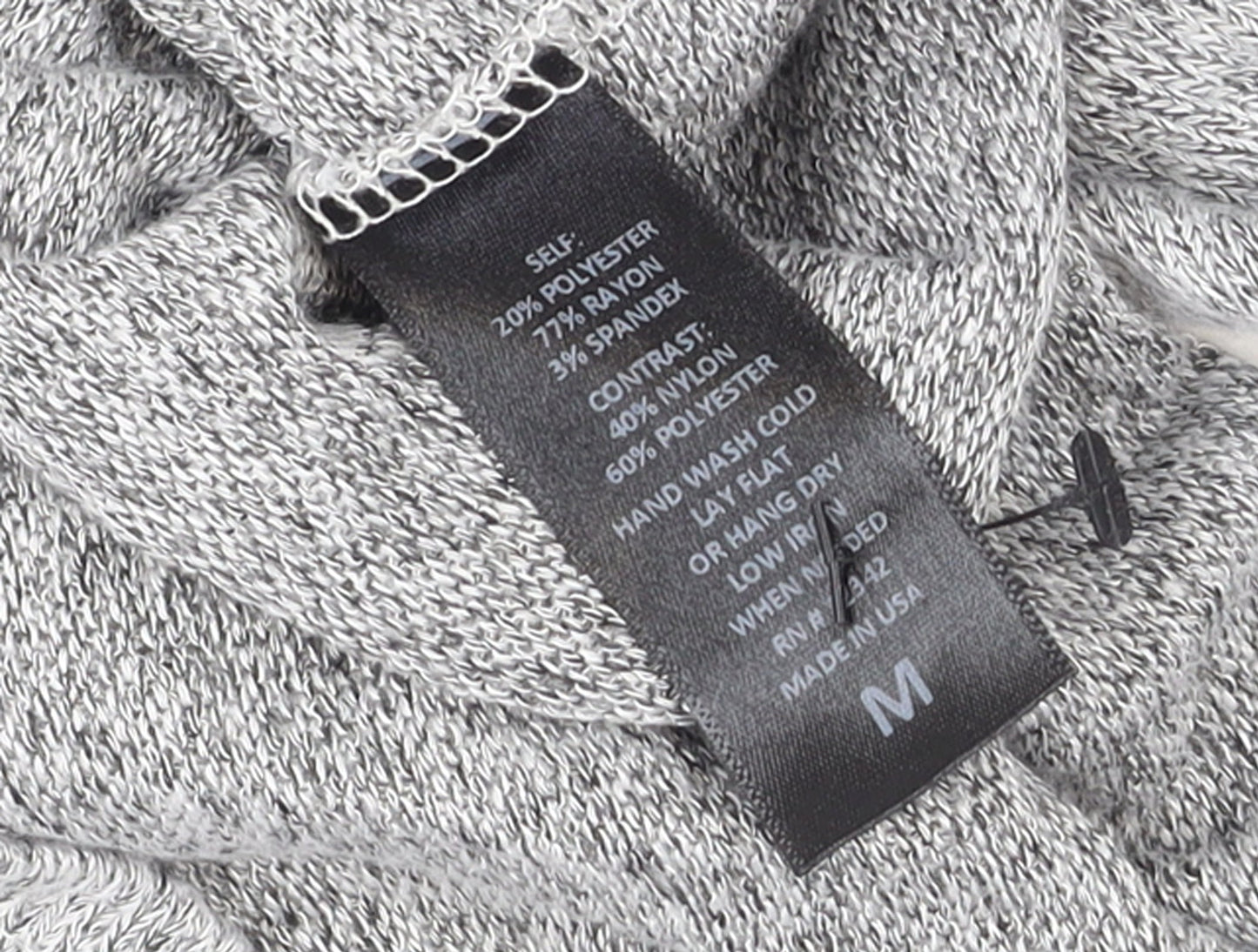 COIN 1804 Women's Grey Lace Detail Knit Pullover Jumper Size M