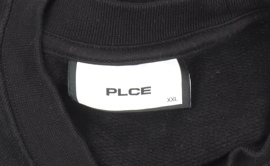 PLCE Men's Black 2XL Cotton Crew Neck Pull On Sweatshirt