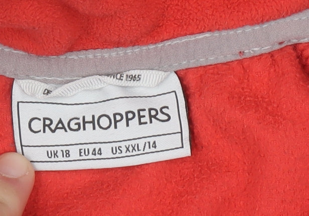 Craghoppers Women's Red Fleece Pullover Sweatshirt UK 18