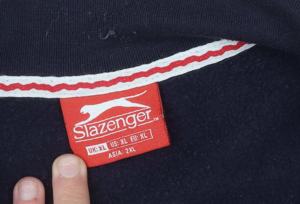 Slazenger Men's Blue XL 1/2 Zip Fleece Pullover Sweatshirt