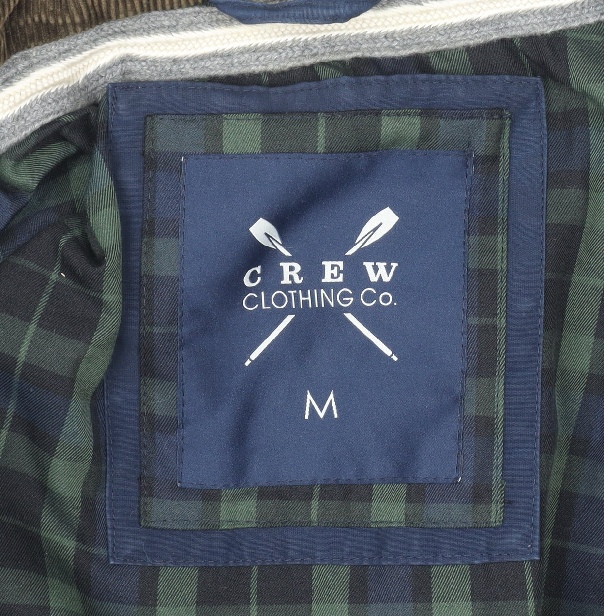 Crew Clothing Co. Men’s Blue Quilted Jacket Size M Cotton Blend