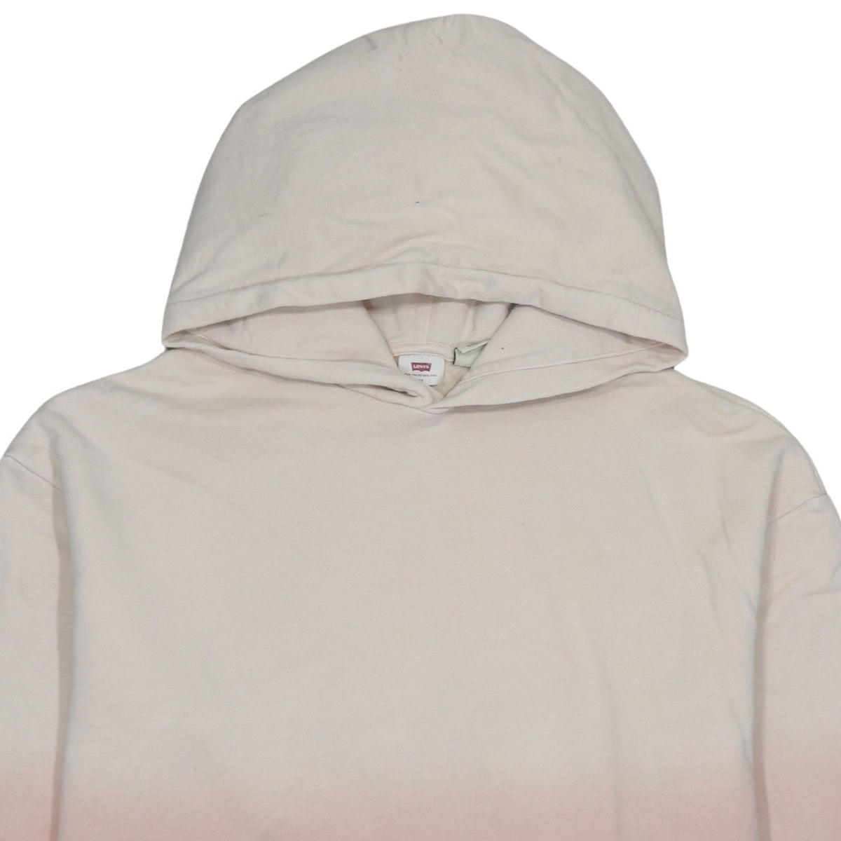Levi's Womens Beige Pink Ombre Pullover Hoodie XS Cotton Casual