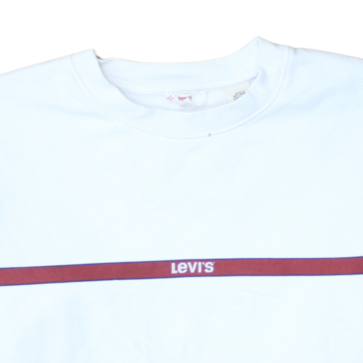 Levi's Women's White Crew Neck Pullover Sweatshirt Small