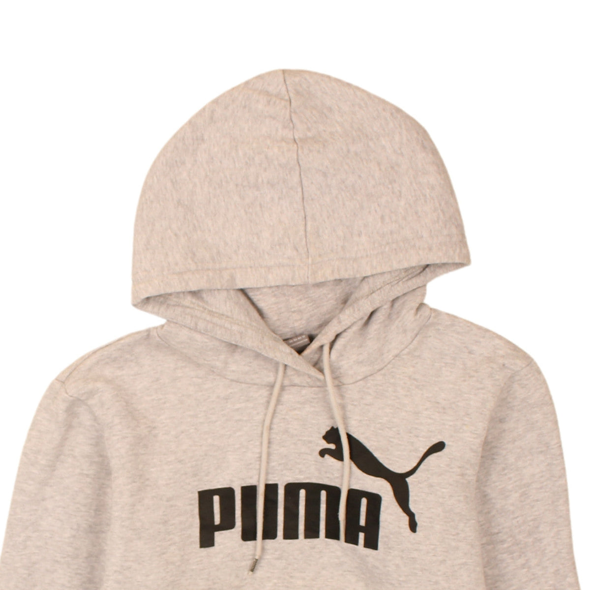 Puma Womens Grey Hoodie Size 12 Pullover Logo Hooded Sweatshirt