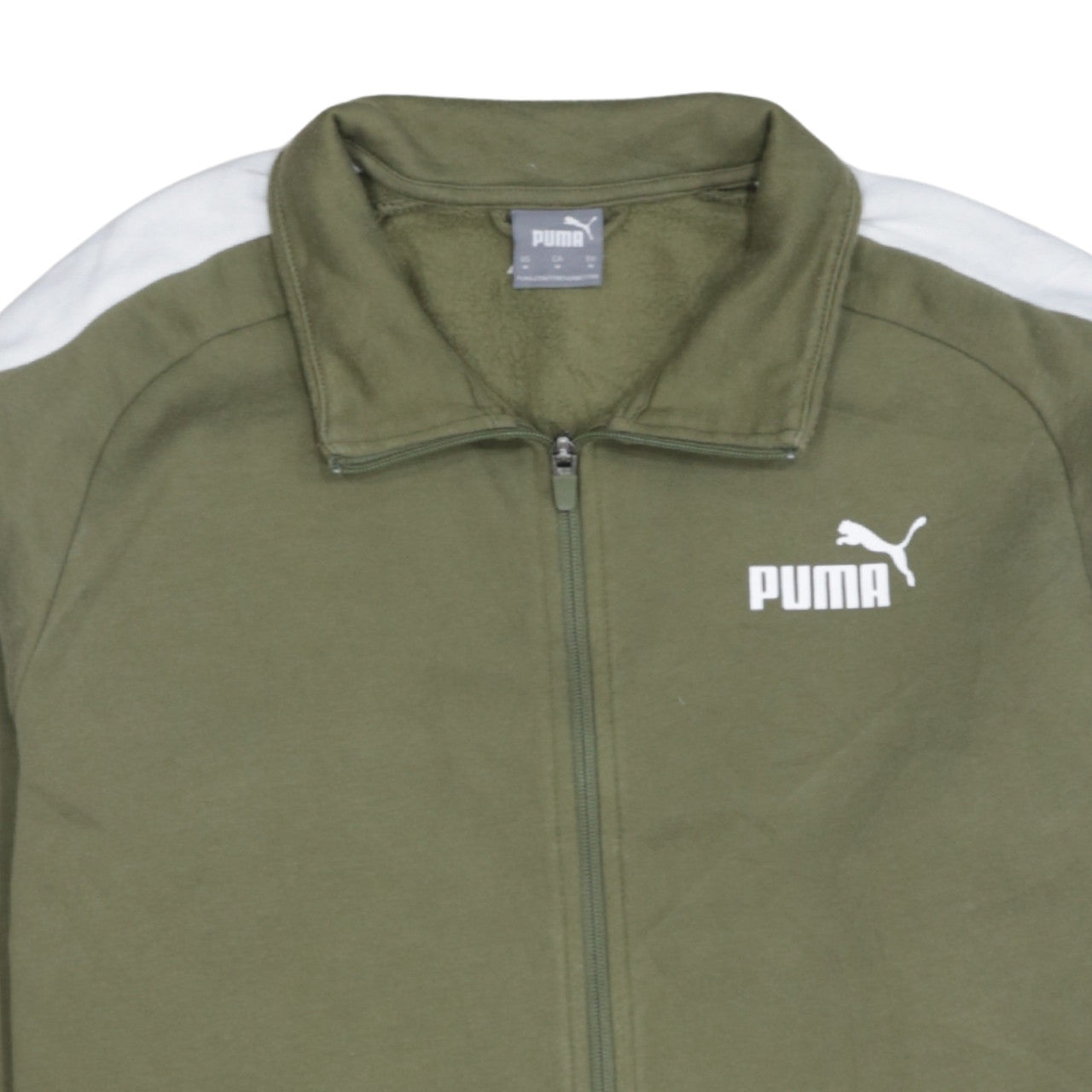 Puma Men's Green Full Zip Sweatshirt Jacket M Sportswear